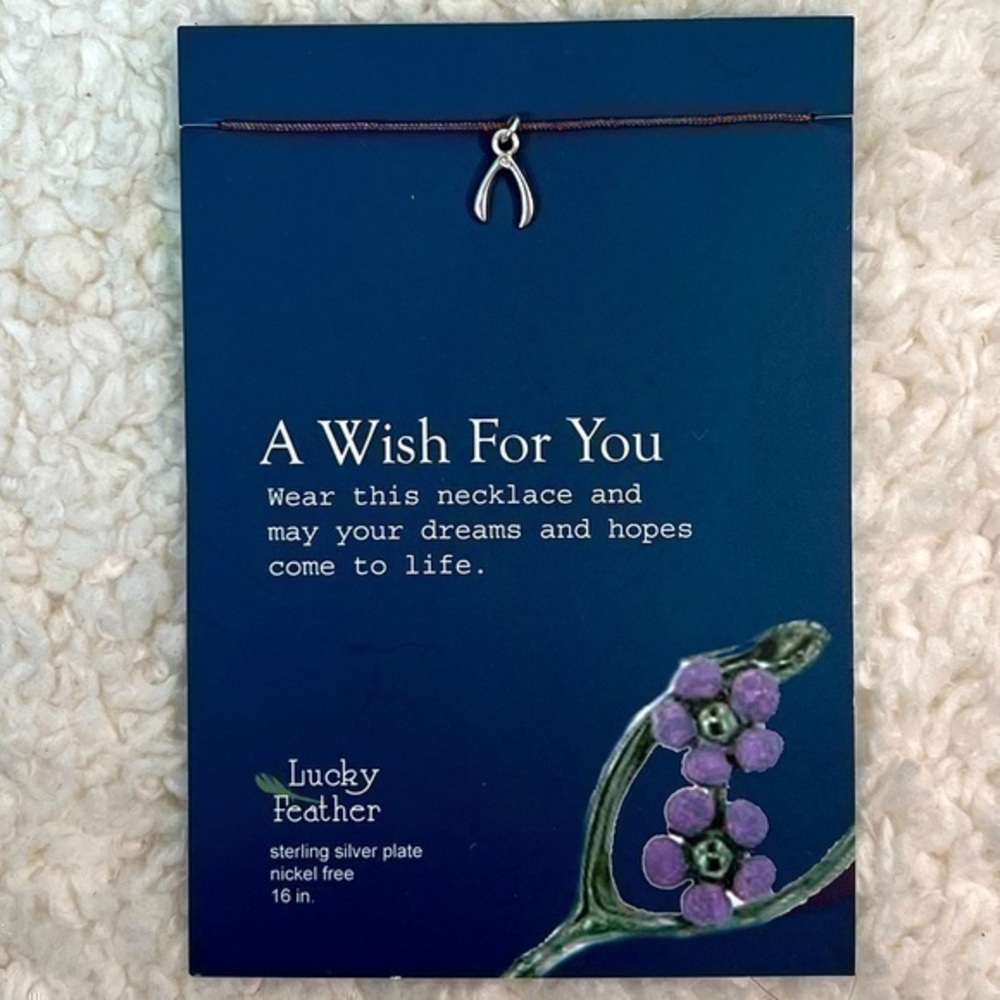 Lucky Feather "A Wish for You" Giving Necklace